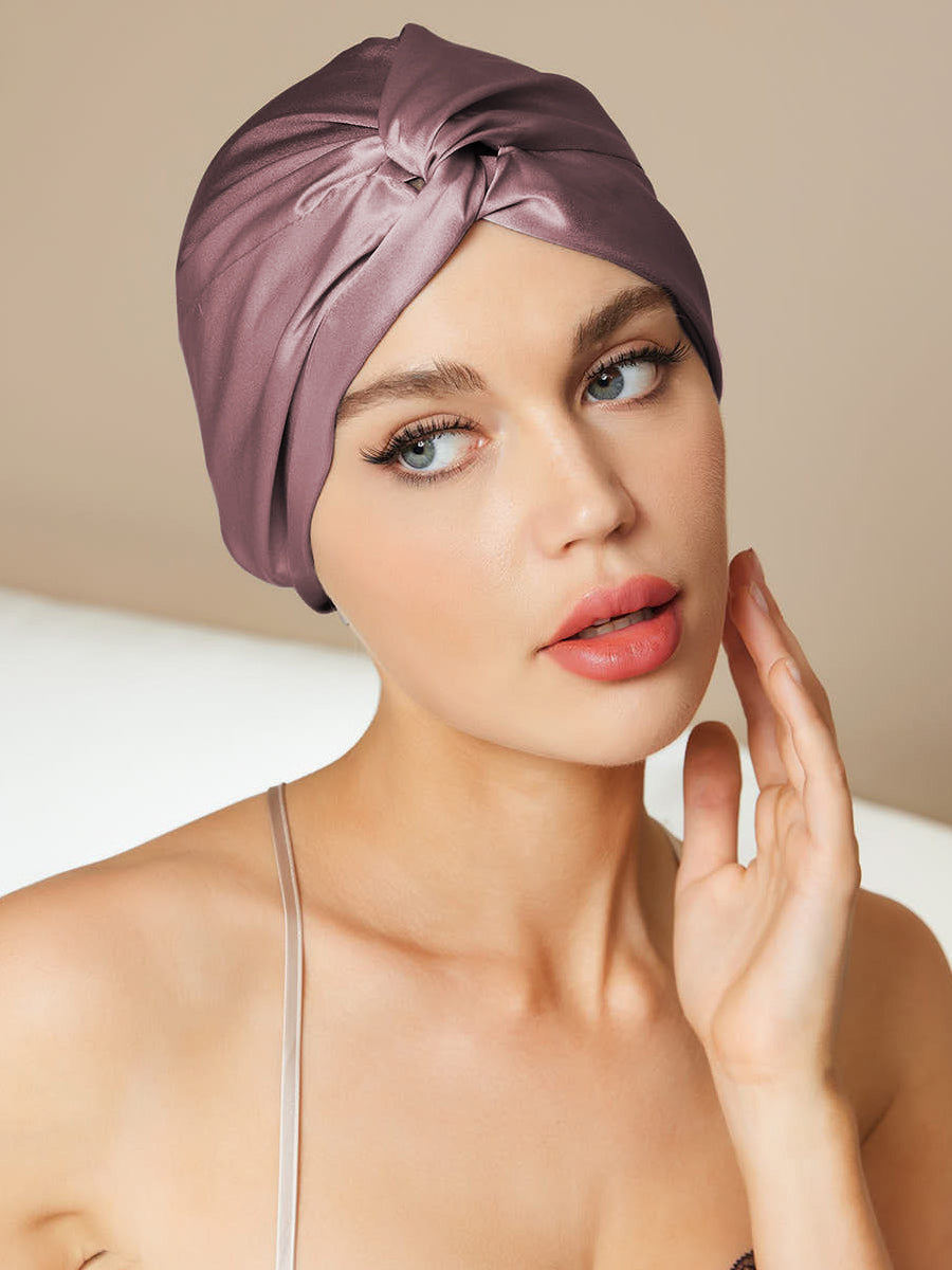 SilkSilky-NL Sleep Cap BleekMauve 001