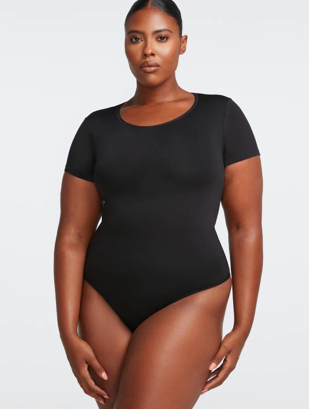 Short Sleeve Thong Bodysuit - GetLivetta